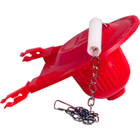 Jones Stephens 2-1/2" Flapper with Stainless Steel Chain Red