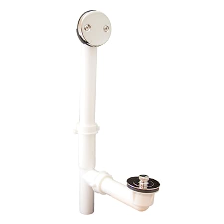 Jones Stephens Two-Hole Lift and Turn Bath Waste Kit Polished Nickel