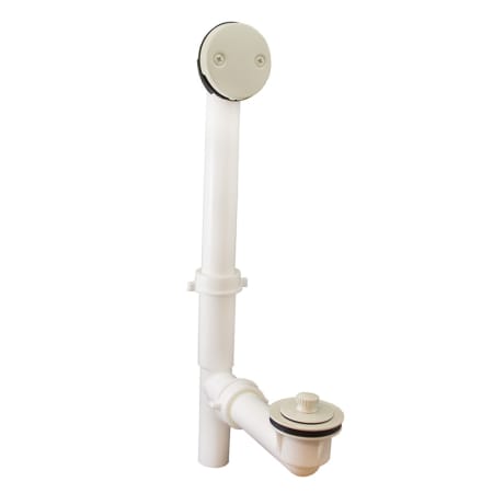 Jones Stephens Biscuit Two-Hole Friction Lift Bath Waste Kit, Tubular Full Kit, PVC Biscuit