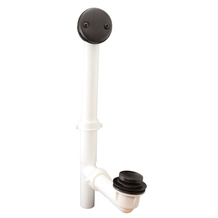 Jones Stephens Old World Bronze Two-Hole Toe Touch Bath Waste Kit, Tubular Full Kit, PVC N/A