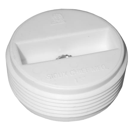 Jones Stephens 4 PLAS CSK CO PLUG W/ BRS ADPT White