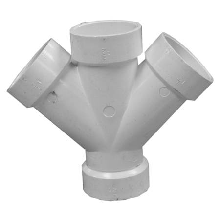 Jones Stephens *CVR* PVC 1-1/2 DBL WYE White