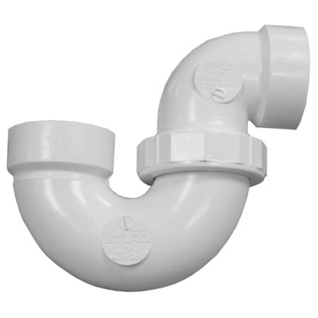 Jones Stephens *CVR* PVC 1-1/2 P-TRAP W/UNION White