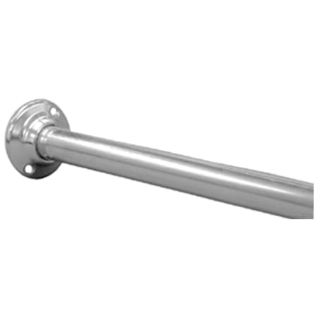 Jones Stephens 5 FT Aluminum Shower CURTAIN ROD With Flange N/A