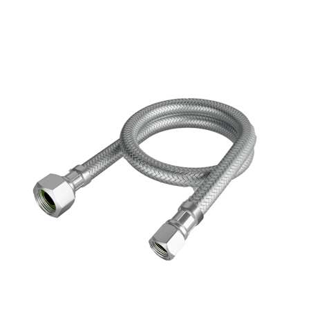 Jones Stephens Lead Law Compliant 3/8X1/2X20 ODXFIP Stainless Steel Faucet Connector Chrome Plated