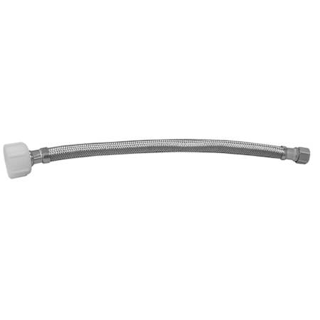 Jones Stephens 1/2" FIP x 7/8" BC x 12” Braided Stainless Steel Toilet Connector Stainless Steel