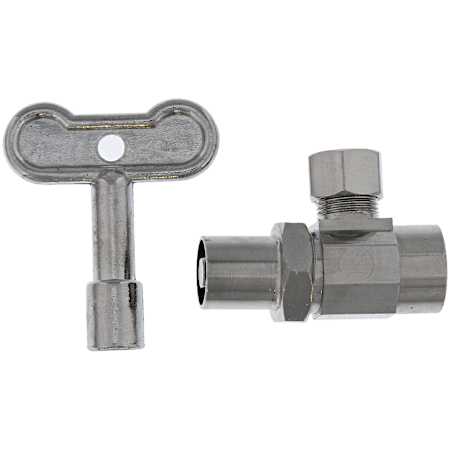 Jones Stephens 1/2 SWT X 3/8 OD CHR ANG SPLY STP LOOSE KEY LEAD FREE Chrome Plated