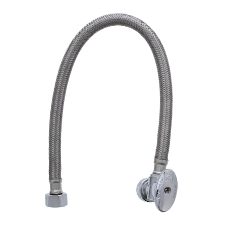 Jones Stephens 1/2 PUSH X 1/2 FPT QTR TURN CHR ANG SPLY STP W/18IN CONN LF Chrome Plated