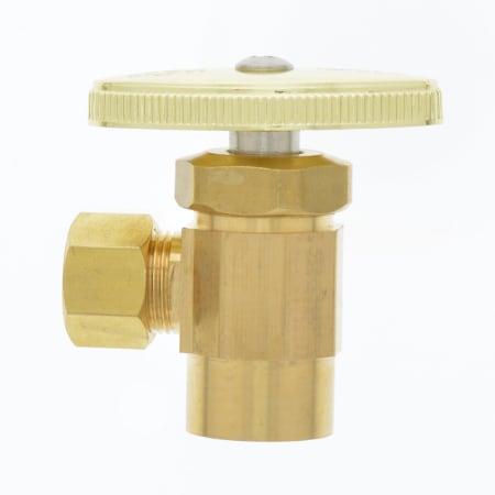 Jones Stephens 1/2 SWT X 3/8 OD RB ANG SUPPLY STOP LEAD FREE Rough Brass