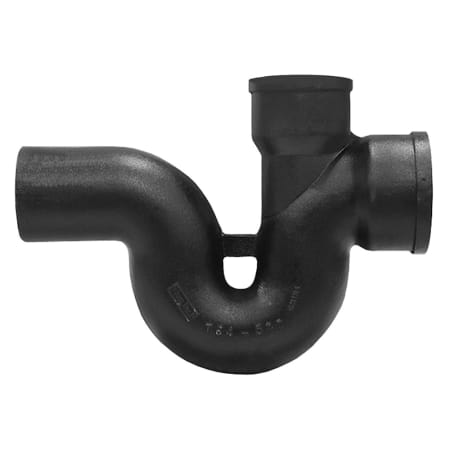 Jones Stephens 5" x 4" Cast Iron Single Vent Running Trap Black