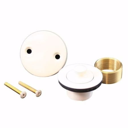 Jones Stephens Two-Hole Lift and Turn Tub Drain Trim Kit Biscuit