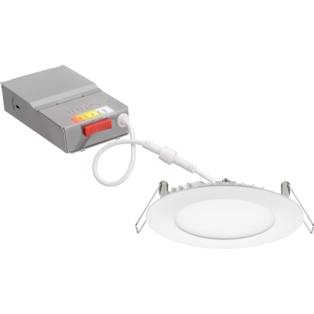 Juno Lighting Contractor Select Wafer 4" Wide Switchable CCT Integrated LED Canless Recessed Trim Matte White