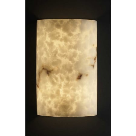 Justice Design Group 1 Light Faux Alabaster Outdoor Wall Sconce from the LumenAria Collection Faux Alabaster