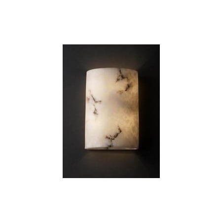 Justice Design Group 2 Light Faux Alabaster Wall Washer Sconce from the LumenAria Collection Faux Alabaster