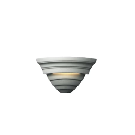 Justice Design Group Single Light 11.75" Supreme Interior Corner Plug-In Wall Sconce Rated for Damp Locations from the Ceramic Collection Bisque
