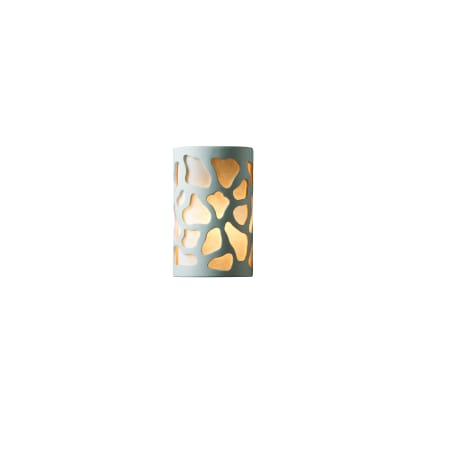 Justice Design Group Two Light 12.5" Large ADA Cobblestones Interior Wall Sconce Rated for Damp Locations from the Ceramic Collection Bisque