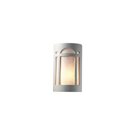 Justice Design Group Single Light 9.5" Interior Small Arch Window Wall Sconce Rated for Damp Locations from the Ceramic Collection Bisque