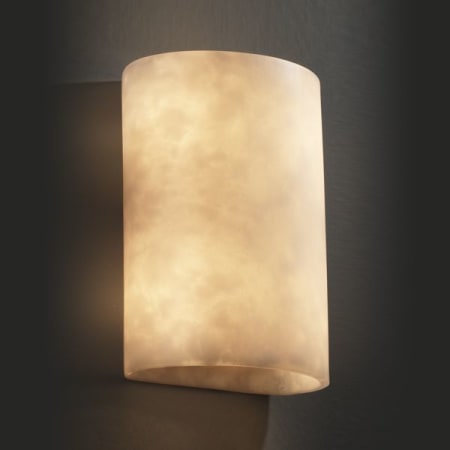 Justice Design Group ADA Medium Cylinder Wall Sconce from the Clouds Collection N/A