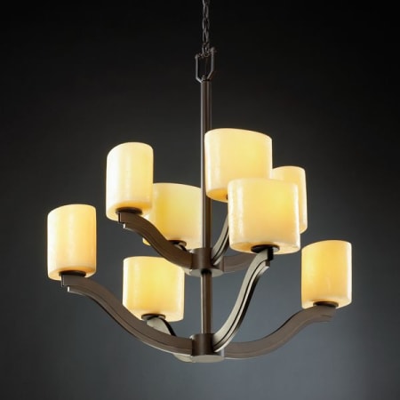 Dark Bronze with Amber Shades finish with (-30) Oval shade option