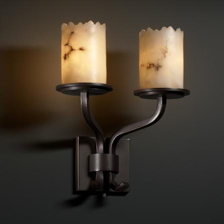 Dark Bronze finish with (-12) Cylinder with Broken Rim shade option