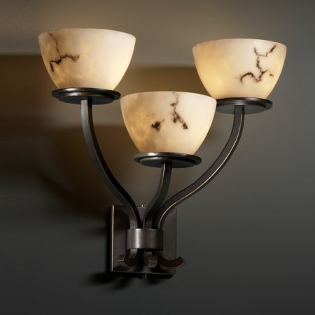 Dark Bronze finish with (-35) Round Bowl shade option