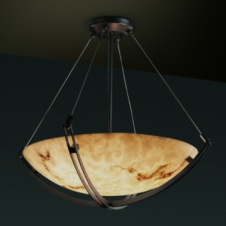 Dark Bronze finish with (-35) Round Bowl shade option