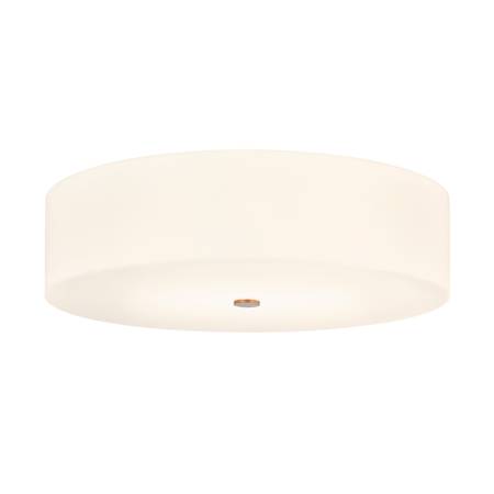 Justice Design Group Acryluxe 6 Light 30" Wide Flush Mount Drum Ceiling Fixture Brushed Brass / Opal