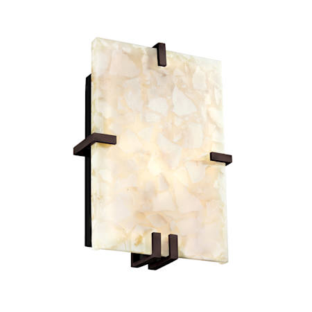 Justice Design Group Alabaster Rocks 8.5" ADA Compliant Wall Sconce Dark Bronze