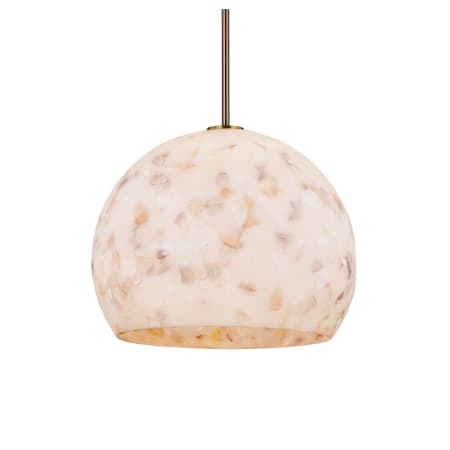 Justice Design Group Globe 17" Wide Pendant Brushed Brass