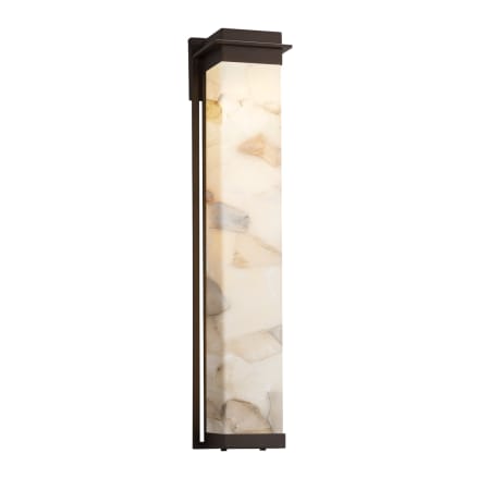 Justice Design Group Alabaster Rocks! 36" Tall LED Outdoor Wall Sconce from the Pacific Family Dark Bronze