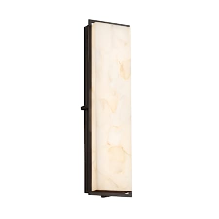 Justice Design Group Avalon Single Light 24" Tall Integrated LED Outdoor Wall Sconce with Shaved Alabaster Stone Shade Matte Black