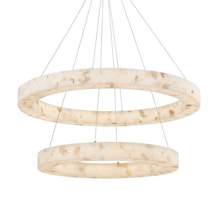 Justice Design Group Medley 42" Wide Ring Chandelier Brushed Brass