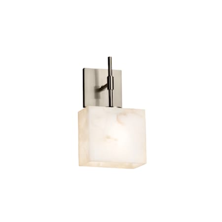Justice Design Group Alabaster Rocks! 11" Tall ADA Bathroom Sconce Brushed Nickel