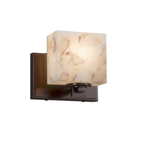 Justice Design Group Alabaster Rocks! 6" Tall Bathroom Sconce Dark Bronze