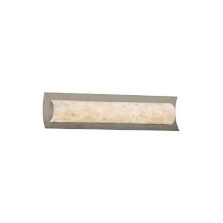 Justice Design Group Alabaster Rocks 22" Wide LED Bath Bar Brushed Nickel