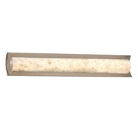 Justice Design Group Alabaster Rocks 30" Lineate 1 Light LED ADA Compliant Bath Bar Brushed Nickel