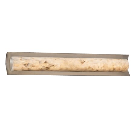 Justice Design Group Alabaster Rocks 30" Lineate 1 Light LED ADA Compliant Bath Bar Brushed Nickel