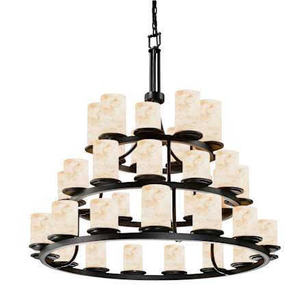 Justice Design Group Chandelier from the Alabaster Rocks! Collection Dark Bronze