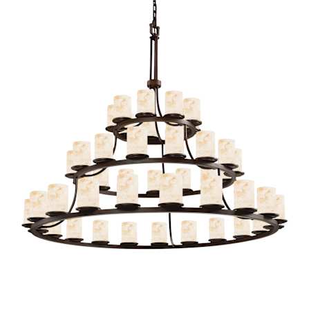 Justice Design Group Chandelier from the Alabaster Rocks! Collection Dark Bronze