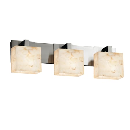 Justice Design Group Alabaster Rocks 27" Modular 3 Light Vanity Light Brushed Nickel