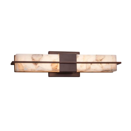 Justice Design Group Era 20" Wide Integrated LED Bath Bar with Shaved Alabaster Stone Shades Dark Bronze