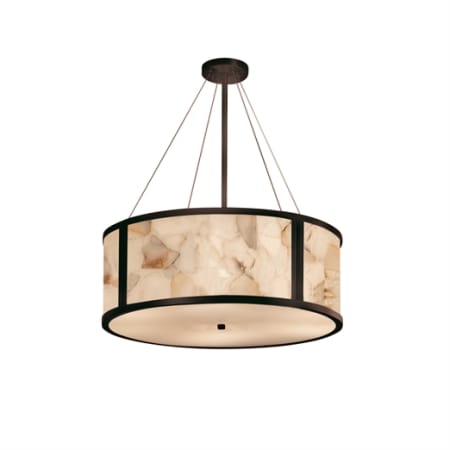 Justice Design Group Tribeca 8 Light 36" Wide Drum Chandelier Dark Bronze