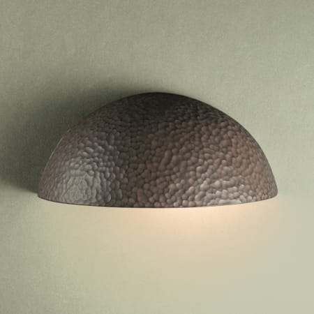 Justice Design Group Ambiance 10.5" Outdoor Wall Sconce Hammered Iron