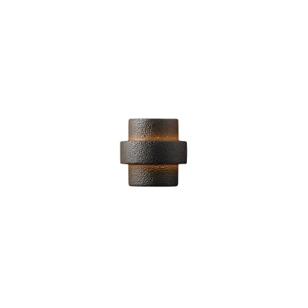 Justice Design Group Ambiance 10.5" Wall Sconce Hammered Iron