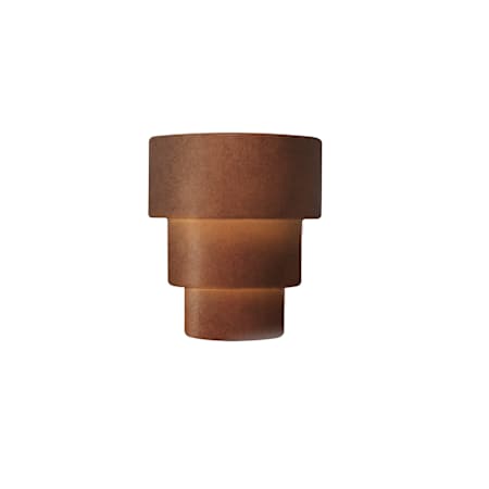Justice Design Group Two Light 14.25" Large Terrace Interior Wall Sconce Rated for Damp Locations from the Ceramic Collection Antique Copper
