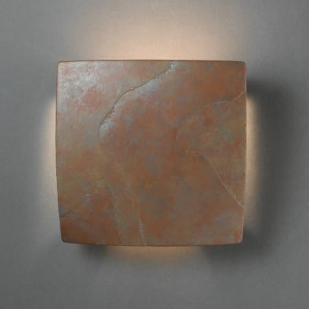 Justice Design Group Ambiance 8" ADA Compliant LED Wall Sconce Tierra Red Slate