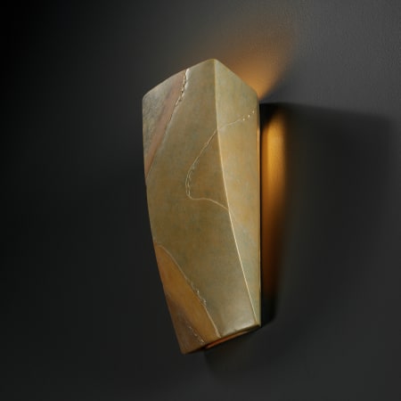 Justice Design Group Ambiance 5.75" ADA Compliant Wall Sconce Harvest Yellow Slate