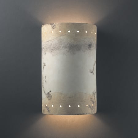 Justice Design Group Ambiance 7.75" ADA Compliant Wall Sconce Greco Travertine