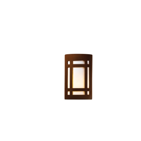 Justice Design Group Ambiance 5.75" ADA Compliant Wall Sconce Real Rust