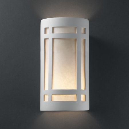 Justice Design Group Ambiance 7.75" ADA Compliant LED Wall Sconce Bisque